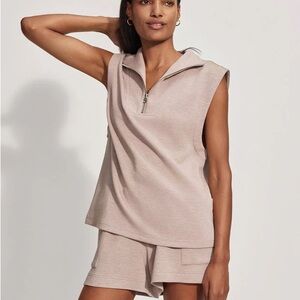 Varley Taupe Magnolia and Atrium Short Set